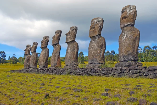 Moai, Húsvét-sziget rapa nui, chile — Stock Fotó