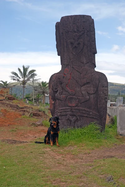 Moai, Wyspa Wielkanocna, rapa nui, chile — Zdjęcie stockowe