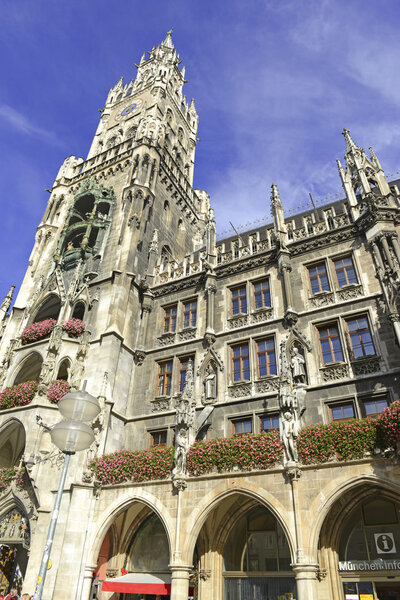 Marienplatz in the city center, Munich, Germany