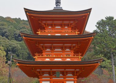 Kiyomizu dera Temple in Kyoto, Japan clipart