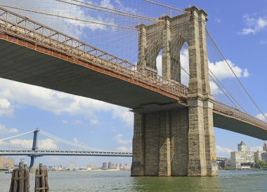 Amerikan Landmark, Brooklyn Köprüsü'nün Doğu Nehri, New York City