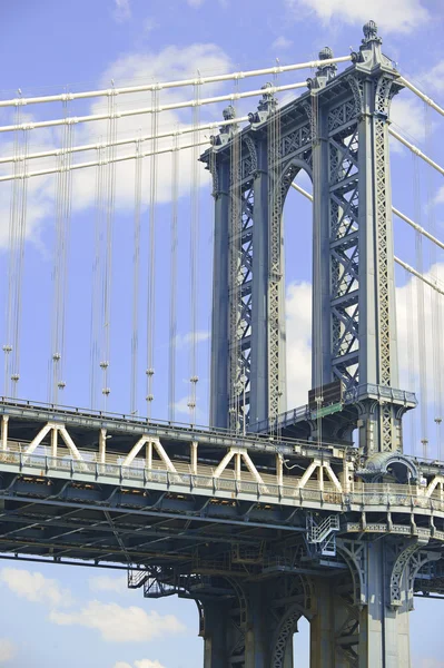 New York Landmark, Manhattan Bridge Doğu Nehri, New York üzerinden — Stok fotoğraf