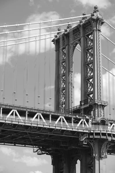 New York Landmark, Manhattan Bridge Doğu Nehri, New York üzerinden — Stok fotoğraf