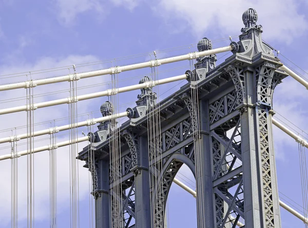 Monumento de Nueva York, Puente Manhattan sobre East River, Ciudad de Nueva York — Foto de Stock