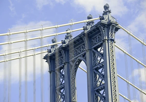 Monumento de Nueva York, Puente Manhattan sobre East River, Ciudad de Nueva York — Foto de Stock