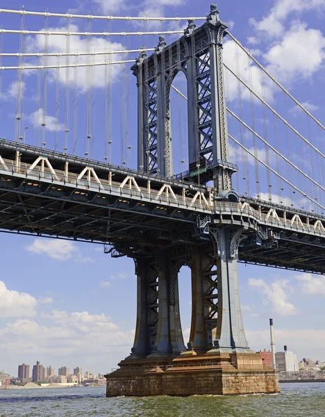 New York Landmark, Manhattan Bridge au-dessus d'East River, New York — Photo