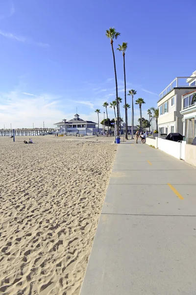 Strand scène met zand en zon in Zuid-Californië — Stockfoto