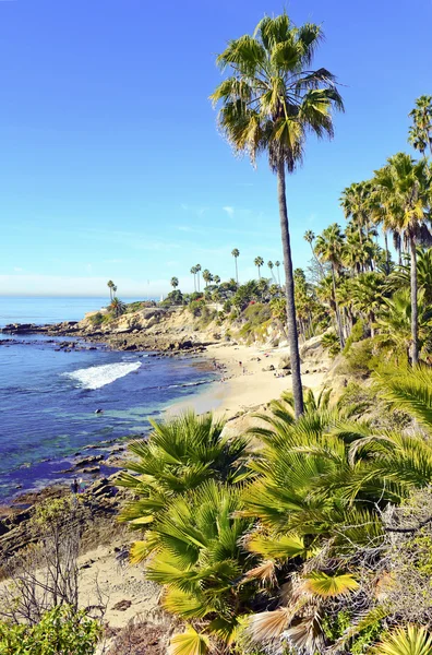 Escena de playa con arena y sol en el sur de California — Foto de Stock