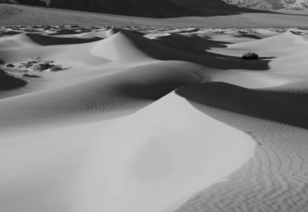Paesaggio desertico con dune di sabbia e montagne — Foto Stock
