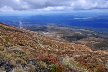 Volcanic terrain Tongariro National Park, New Zealand clipart