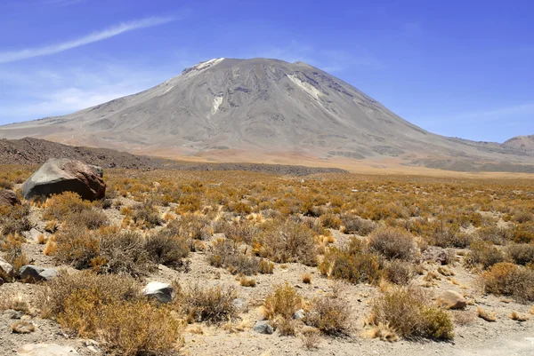 Zdalne, jałowe wulkaniczny krajobraz Pustyni Atacama, Chile — Zdjęcie stockowe