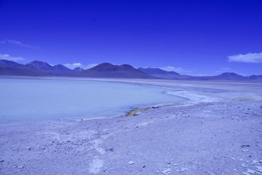 Altiplano, bir yüksek irtifa çöl yatay, Laguna Verde Bolivya'daki Şili sınırında, Güney Amerika