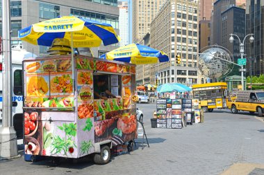 Hot dog vendors on Manhattan Streets