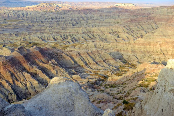 Badlands краєвид, утворений відкладення і ерозії, вітру і води, містить деякі з найбагатших копалина ліжка у світі, Badlands Національний парк, Південна Дакота, США — стокове фото