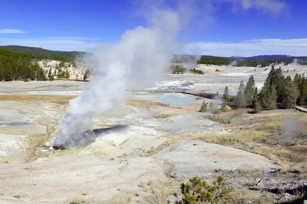 Características geotérmicas en el Parque Nacional Yellowstone — Foto de Stock