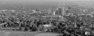 Salt Lake City skyline ile Capitol binası, Utah