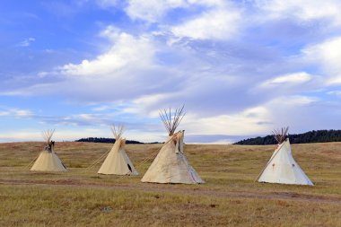 Teepee (tipi) as used by Native Americans in the Great Plains and American west clipart