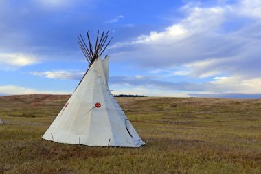 Teepee (tipi) as used by Native Americans in the Great Plains and American west clipart