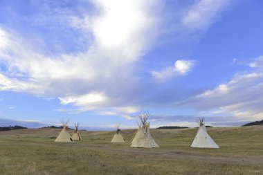 Teepee (tipi) as used by Native Americans in the Great Plains and American west clipart