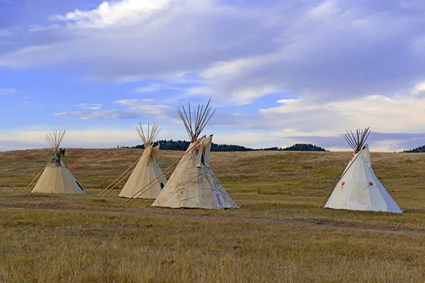 Teepee (tipi) as used by Native Americans in the Great Plains and American west — 图库照片