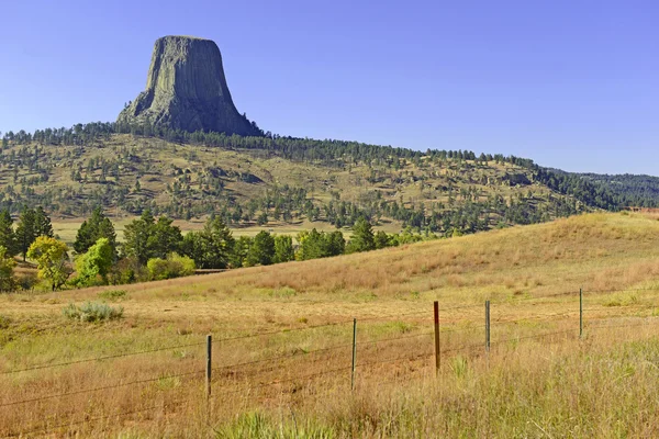 Ördögök Tower nemzeti emlékmű, Wyoming, Amerikai Egyesült Államok — Stock Fotó