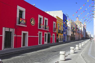 Puebla City, Meksika'nın canlı ve renkli binalar