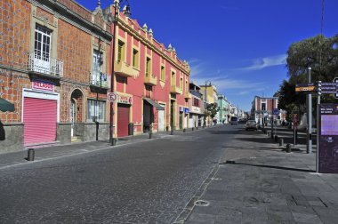 Puebla City, Meksika'nın canlı ve renkli binalar