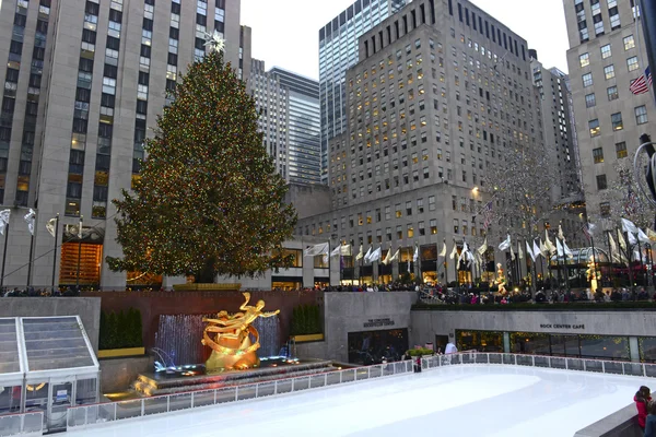 The Christmas Tree at Rockefeller Center, New York — Stock Photo, Image