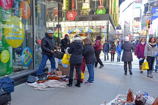Pouliční prodejci v Manhattanu — Stock fotografie