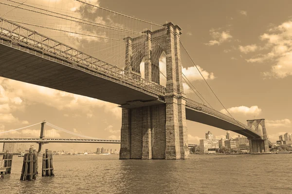 Бруклінський міст, Нью - Йорк. — стокове фото