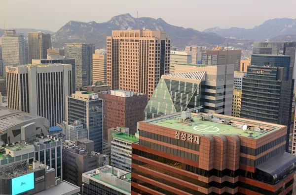 Szöul, Korea légszennyezettsége — Stock Fotó