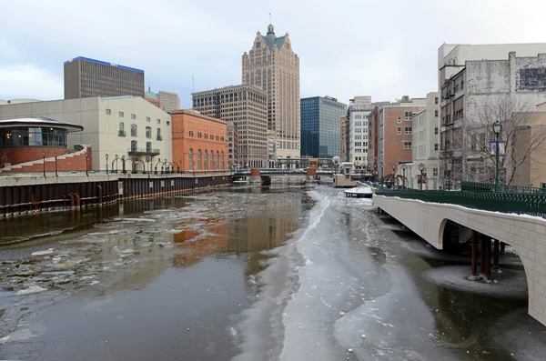 Panoramę Milwaukee w stanie Wisconsin — Zdjęcie stockowe