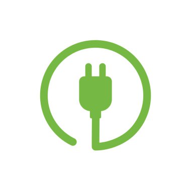 Elektrikli araba şarj simgesi. EV şarj istasyonu.