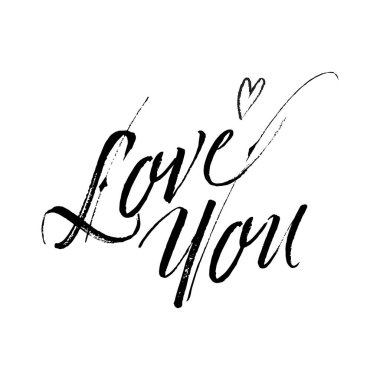 Seni kaligrafi seviyorum. Fırça boyalı el yazısı.