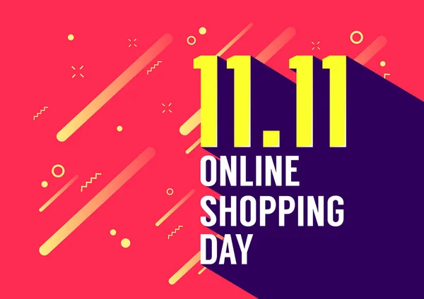 Online Shopping Day Plakat Oder Flyer Entwerfen Globaler Einkaufstag Online — Stockvektor