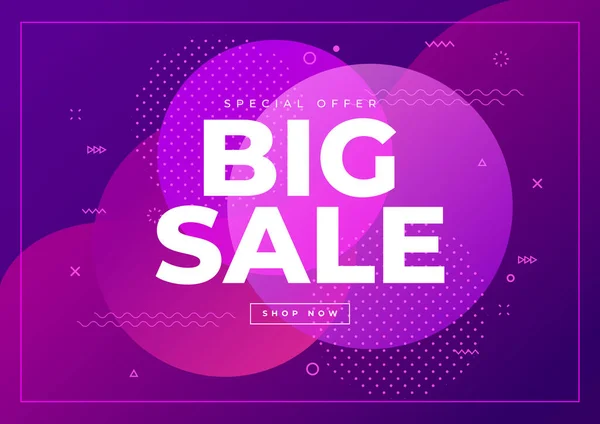 Big Sale Banner Vorlage Sonderangebot Großer Verkauf Auf Abstraktem Hintergrund — Stockvektor