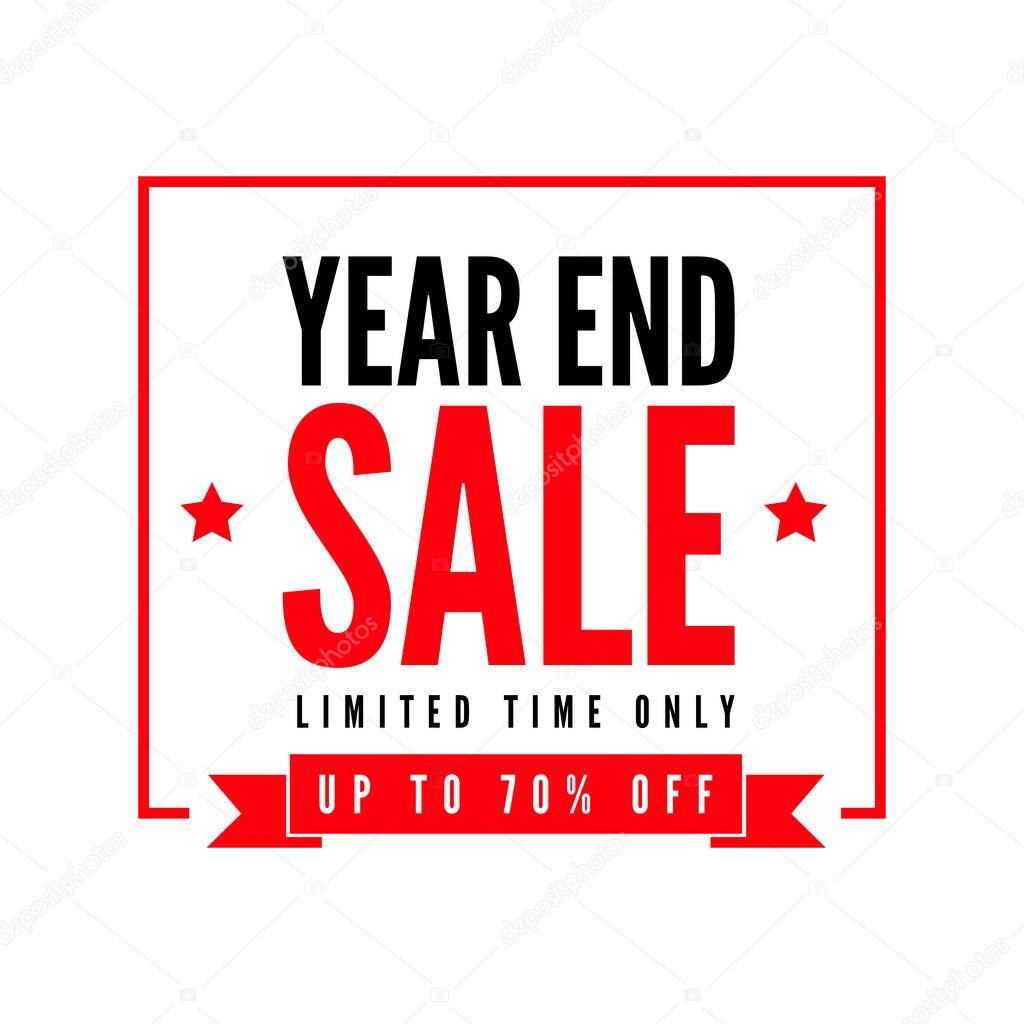 Year end sale banner template.