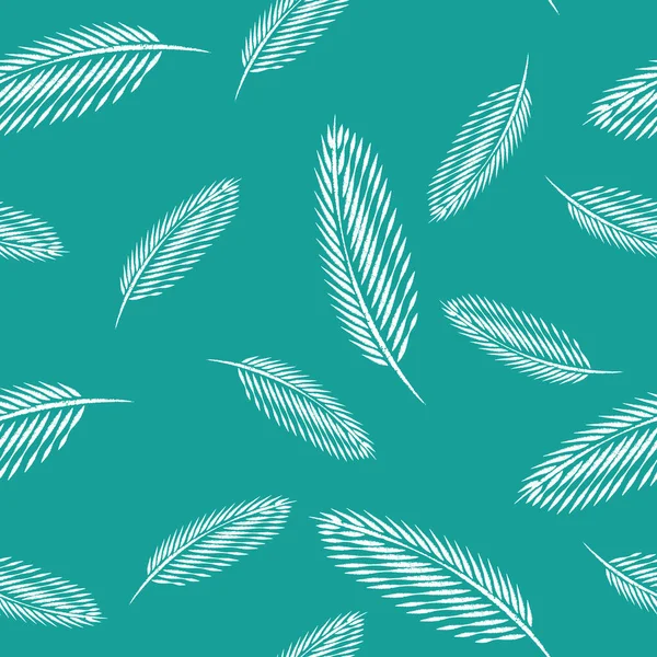 Vihreät Lehdet Palmun Saumaton Kuvio Tausta — vektorikuva
