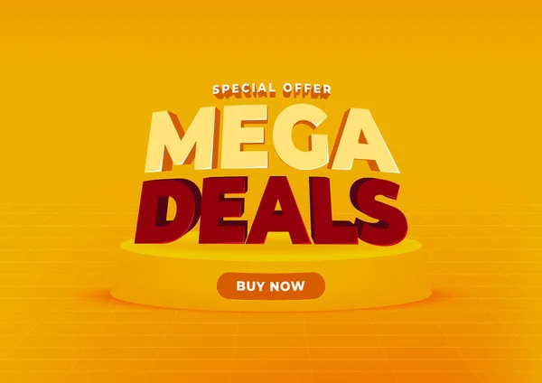 Mega Deals Verkauf Banner Hintergrund — Stockvektor