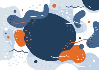 Renk sıçraması soyut çizgi film arkaplanı veya çocukların oyun alanı pankart tasarımı ögesi.