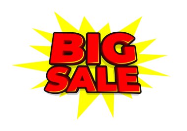 Büyük Satış beyaz arkaplan üzerine metin teklif etti.