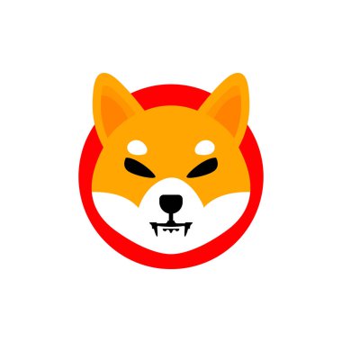 Shiba inu (SHIB) para sembolü vektörü.