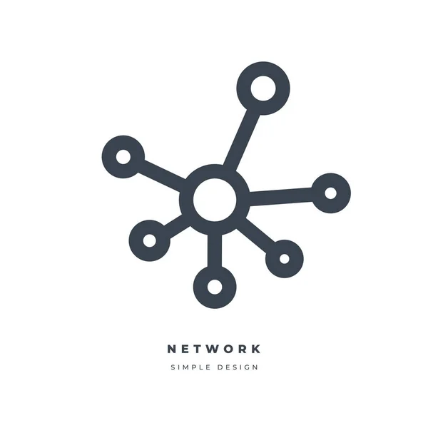 Hub Network Connection Thin Line Icon — Stock Vector