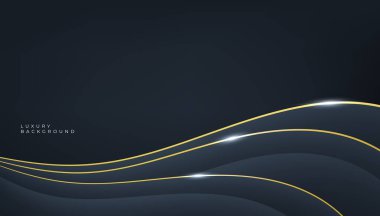 Koyu arkaplanda lüks altın şekiller.