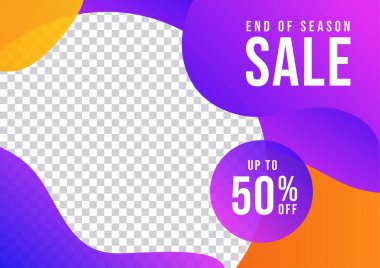 Sezon sonu satış afişi şablonu.