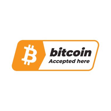 Ödeme işareti için Bitcoin kabul et.