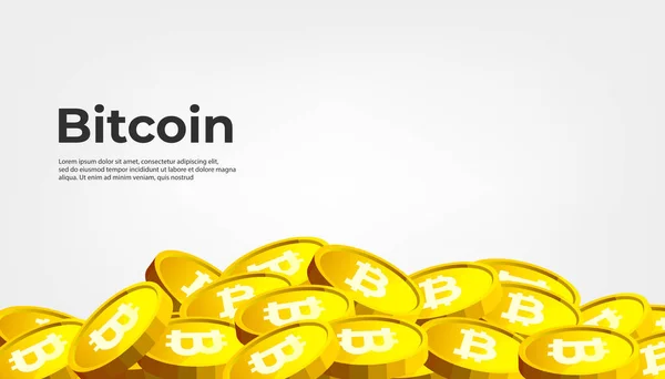 Bitcoin Btc Banner Bitcoin Kryptowährungskonzept Banner Hintergrund — Stockvektor