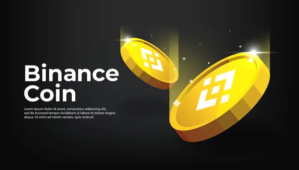 Баннер Монет Binance Bnb Концептуальный Фон Баннера Bnb — стоковый вектор