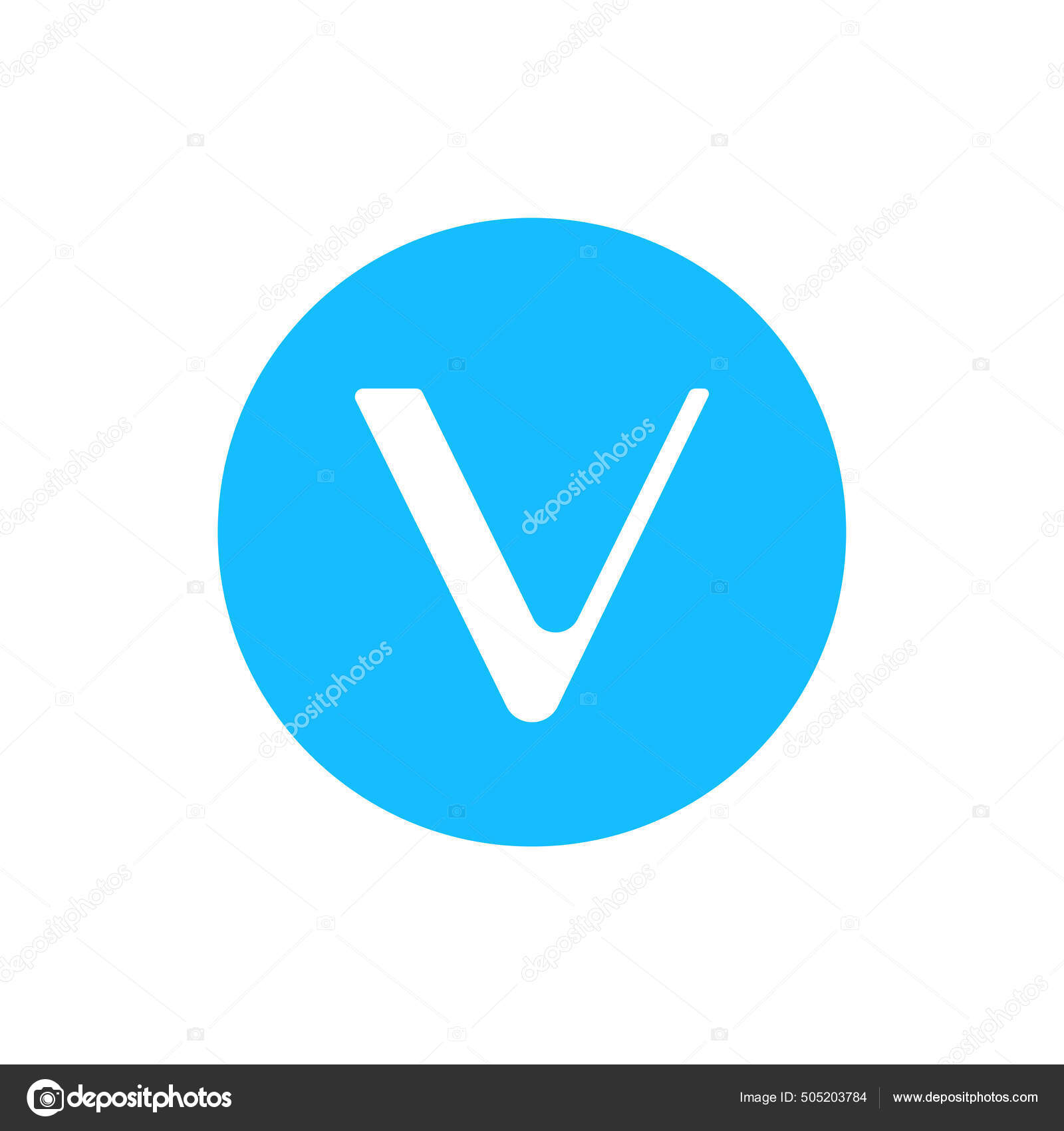 Vechain硬币图标孤立在白色背景Vet加密货币矢量图库矢量图©inueng 505203784