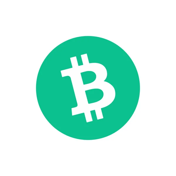 Bitcoin Cash Icono Aislado Sobre Fondo Blanco Bch Cripto Vector — Vector de stock